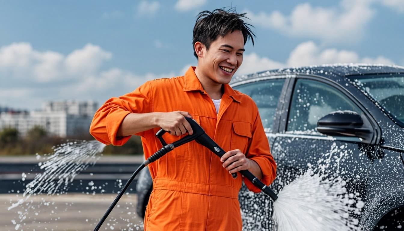 Professional mobile car wash service